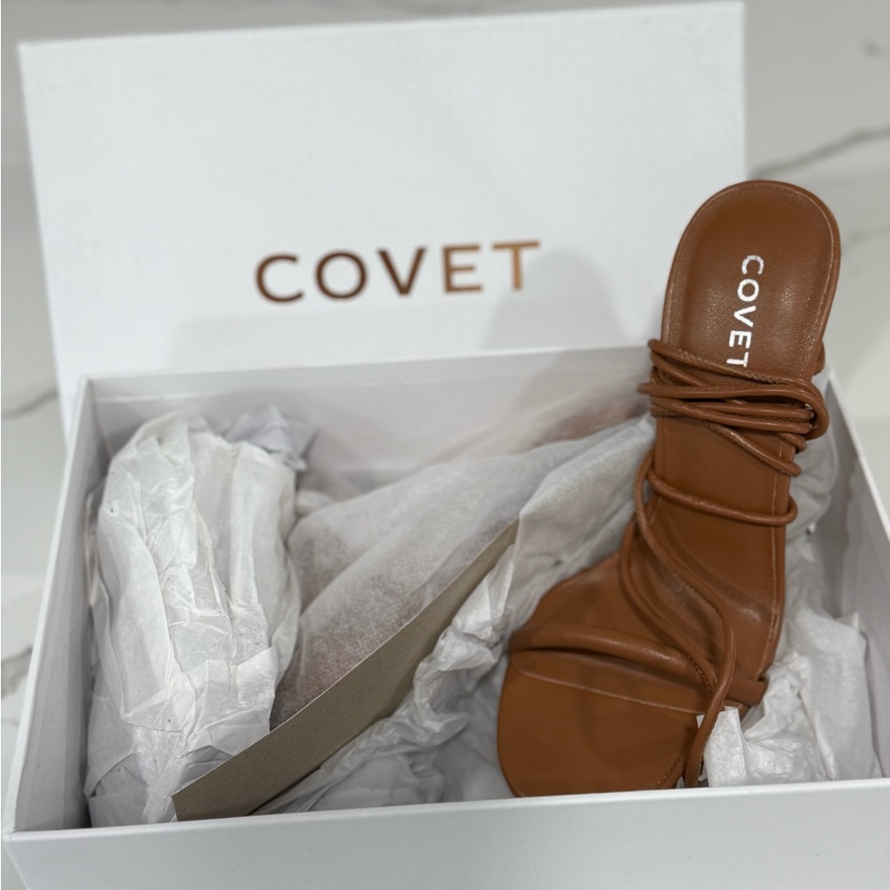 Cove Brown Sandals with Ruched Suede Design